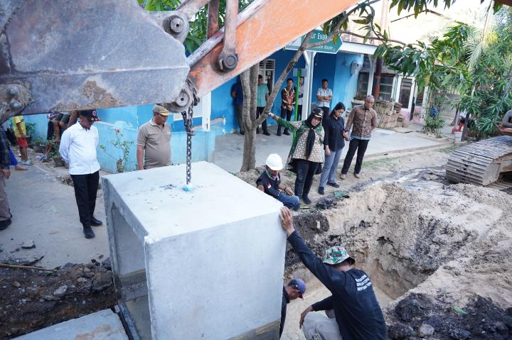 Mulai Menata Sistem Drainase di Daerah Terdampak Banjir, Pemkot Bandar Lampung Bikin Saluran Air Baru di Panjang Utara. 